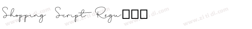 Shopping Script Regu字体转换